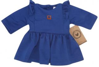 Detské teplákové šatôčky/tunika Princess - tm. modré, veľ. 74