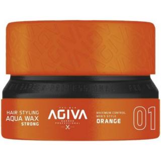 AGIVA Styling Aqua Wax Strong 01 Wet Look 155 ml (oranžový)  (AGIVA Gel 01 mokrý vzhľad stredne silné tuženie)