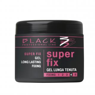 Black Gel Superfix 500ml - gél na vlasy (Gél s mokrým efektom.)