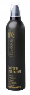 Black Ultra Strong Mousse 400ml - penové tužidlo na vlasy (Penové tužidlo na vlasy - extra silná fixácia.)