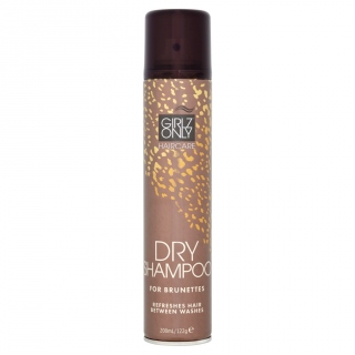 GIRLZ ONLY dry shampoo FOR BRUNETTES (Suchý šampón pre hnedé až tmavo hnedé vlasy 200 ml)