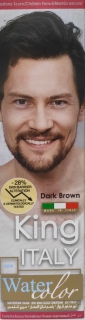 Kléral King Italy Water Color Dark Brown (Nové farby pre mužov na vlasy a fúzy, ktoré možno jednoducho zmiešať s vodou)