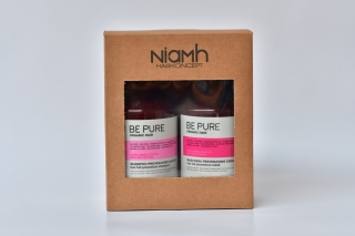 Niamh Be Pure Prevent Hair Loss sada (Darčekový balíček obsahujúci šampón 500 ml a masku 500 ml. Ako prevencia proti vypadávaniu vlasov s obsahom prírodného výťažku z feniklu.)