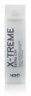 Niamh Hairkoncept X-Treme Extra Dry Hairspray With Elastin  Collagen Ultra Strong 500 ml - lak na vlasy (Lak na vlasy s mimoriadnou silou pre extrémne účesy.)