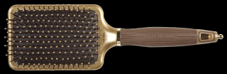 Olivia Garden Nano Thermic Styler Paddle Brush (Kefy s ergonomicky tvarovanou rukoväťou s výsuvným hrotom na vpichovanej prameňov vlasov)