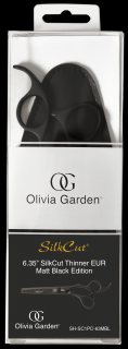 Olivia Garden Silkcut 635 Shear Matt Black Edition - efilačné nožnice (Efilačné nožnice)