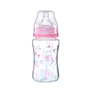 Babyono Antikoliková fľaša so širokým hrdlom 240 ml Farba: Ružový