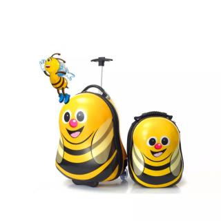 MPMAX Detský kufor na kolieskach včielka + batoh Zadarmo
