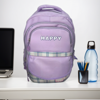 Školská taška HAPPY fialová