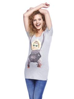 Queen Mum Tričko pre tehotné s potlačou dievčatko, veľkosť XL/42