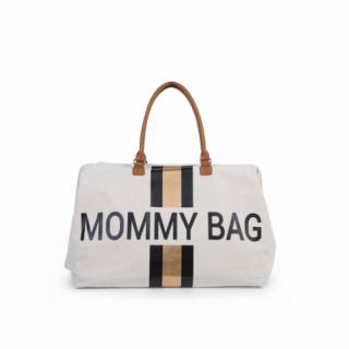Childhome taška Mommy Bag Big Off White / Black Gold