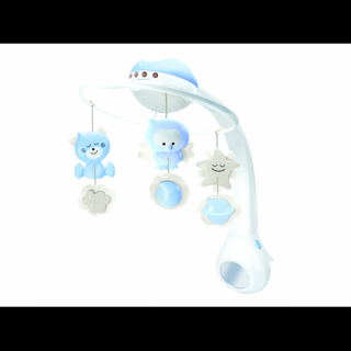 Infantino hudobný kolotoč s projekciou 3v1 modrý