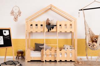 Detská poschodová posteľ domček KAIKO P 200x90 cm