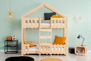 Detská poschodová posteľ domček ZIPPO P 160x70 cm