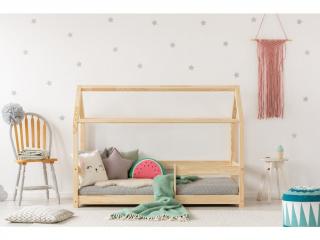 Detská posteľ domček so zábranou Mila MB 140x200 cm
