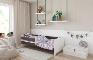 Detská posteľ EMMA srdiečka 160x80 cm, Orech, Nie, bez úložného priestoru