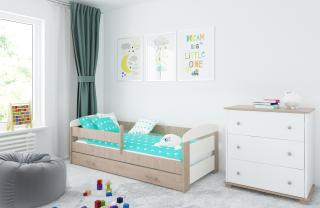 Detská posteľ KASIA 160x80 cm, Dub, Áno, s úložným priestorom