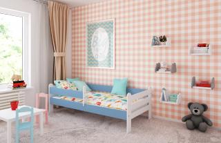 Detská posteľ RYSIO 180x80 cm, Modrá, Nie, bez úložného priestoru