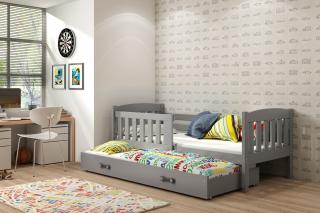 Detská posteľ s prístelkou KUBUS grafit Grafit, 190x80 cm