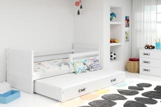 Detská posteľ s prístelkou RICO biela Biela, 190x80 cm