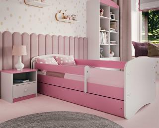 Detská posteľ s úložným priestorom Babydreams 160x80 cm, Růžová