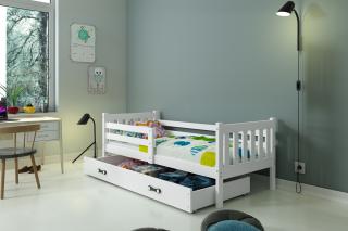 Detská posteľ s úložným priestorom CARINO 190x80 biela Biela