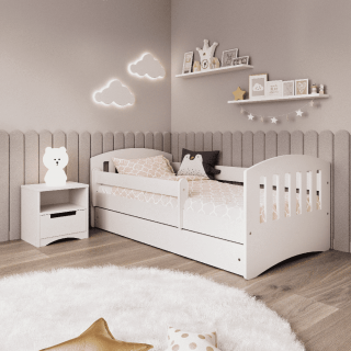 Detská posteľ s úložným priestorom Classic 1 160x80 cm, Biela