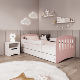 Detská posteľ s úložným priestorom Classic 1 160x80 cm, Růžová MIX