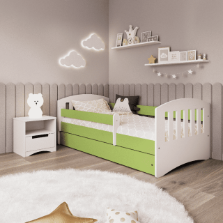Detská posteľ s úložným priestorom Classic 1 160x80 cm, Zelená