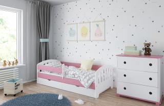 Detská posteľ s úložným priestorom CLASSIC 160x80 cm, Růžová, Áno, s úložným priestorom