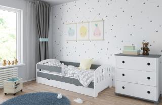 Detská posteľ s úložným priestorom CLASSIC 180x80 cm, Šedá, Áno, s úložným priestorom