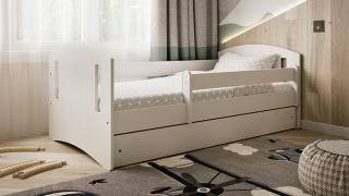 Detská posteľ s úložným priestorom Classic 2 160x80 cm, Biela