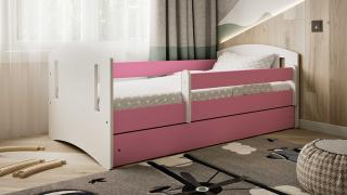 Detská posteľ s úložným priestorom Classic 2 160x80 cm, Růžová