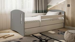 Detská posteľ s úložným priestorom Classic 2 180x80 cm, Šedá MIX