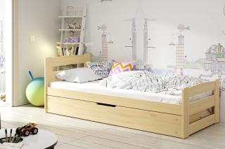 Detská posteľ s úložným priestorom ERNIE 200x90 Borovica