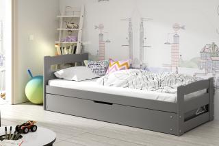 Detská posteľ s úložným priestorom ERNIE 200x90 Grafit