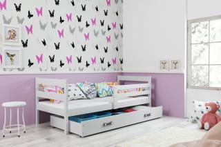 Detská posteľ s úložným priestorom ERYK biela Biela, 190x80 cm