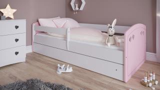 Detská posteľ s úložným priestorom Julia 160x80 cm, Růžová
