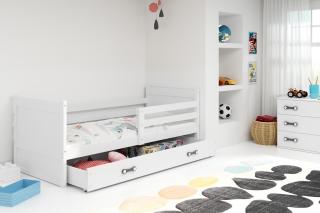 Detská posteľ s úložným priestorom RICO biela Biela, 190x80 cm