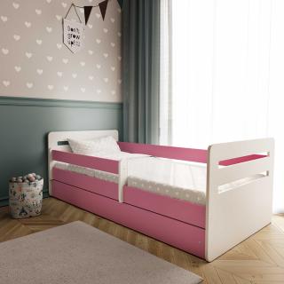 Detská posteľ s úložným priestorom Tomi 160x80 cm, Růžová