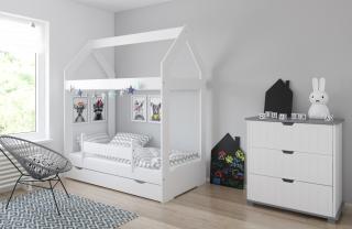 Detská posteľ v tvare domček DOMEK 160x80 cm, Áno, s úložným priestorom