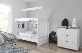 Detská posteľ v tvare domček DOMEK 160x80 cm, Nie, bez úložného priestoru