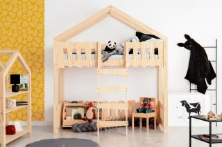 Detská vyvýšená posteľ domček ZIPPO PA 160x70 cm