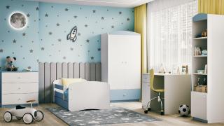 Zostava do detskej izby vrátane postelí s úložným priestorom Babydreams 160x80 cm, Modrá