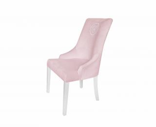 Caramella Baby Pink čalúnená stolička Hampton so znakom ružová