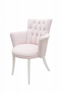Caramella Baby Pink prešívaná detská stolička ružová