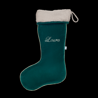 Caramella Vianočná ponožka zelená s menom