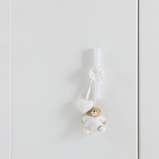Nanán dekoračný visiaci medvedík 19cm Farba: Tato biela