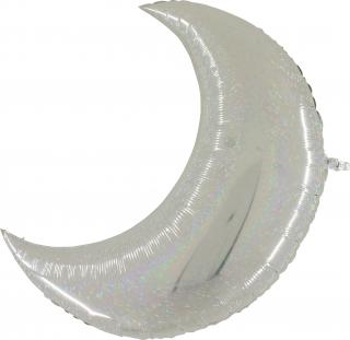MESIAC strieborný trblietavý malý (#moon)