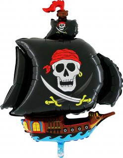 PIRÁTSKA LOĎ čierna (#PirateShip)